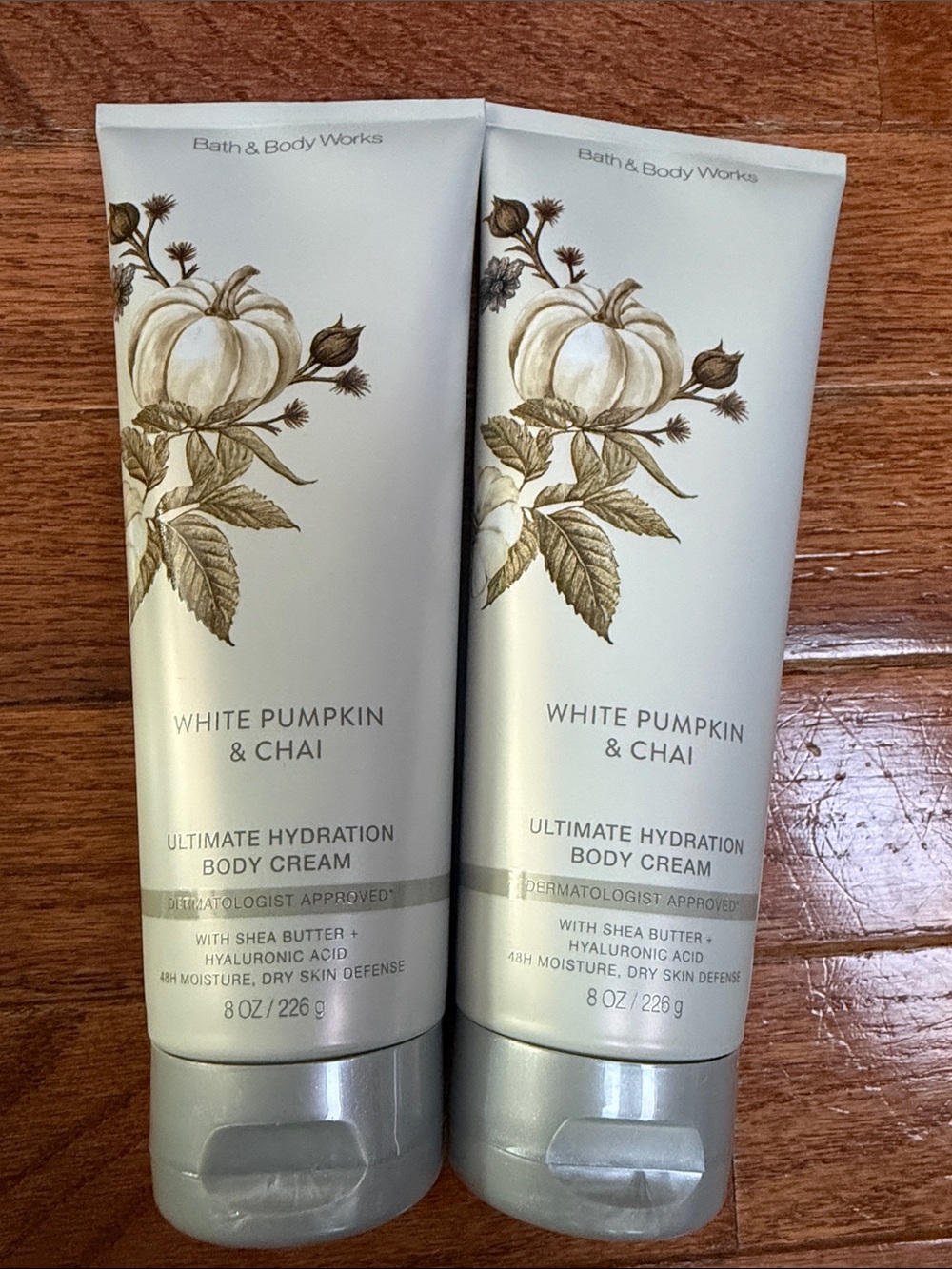 BBW 2pc set White Pumpkin & Chai Body Cream
